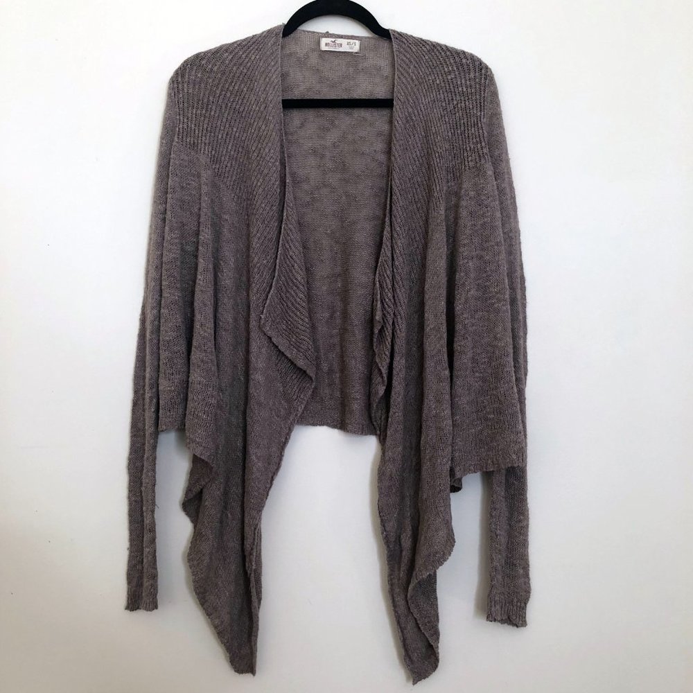 Hollister Lightweight Tan Open-Front Cardigan | Size XS - Picture 4 of 10